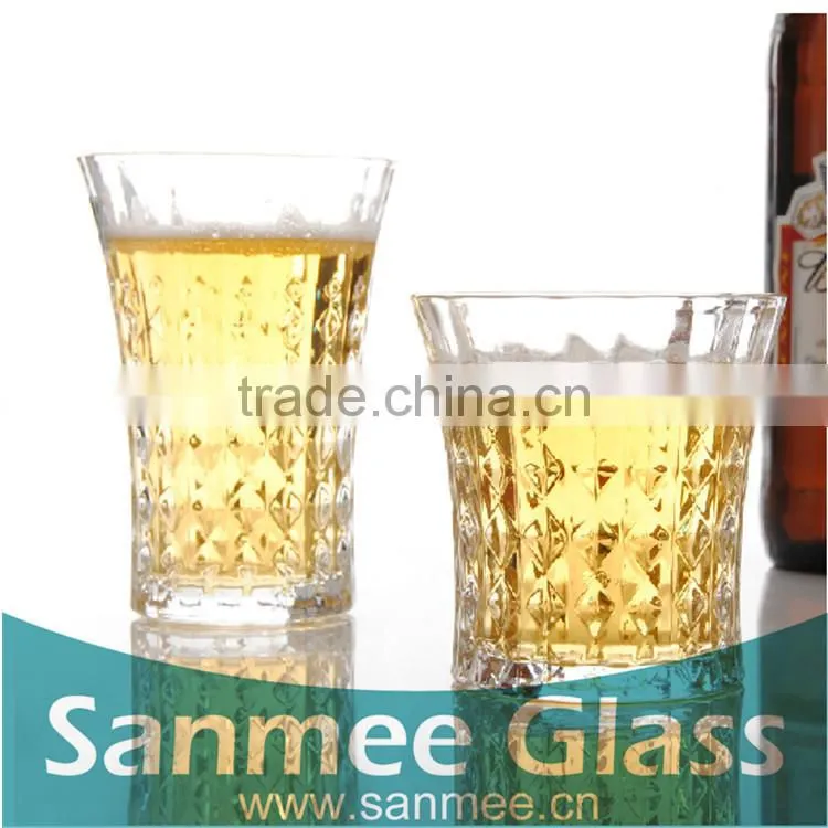 All Kinds of Bar Use Embossed Crystal Red Wine Glass