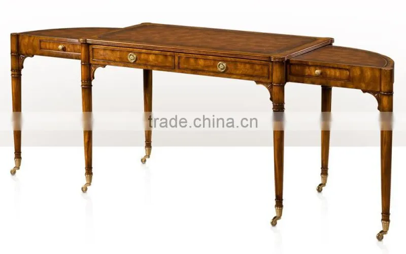 Highly Refine Regency English Victorian Designed Solid Wood Veneer Bureau Plat Office Writing Table BF12-05274f