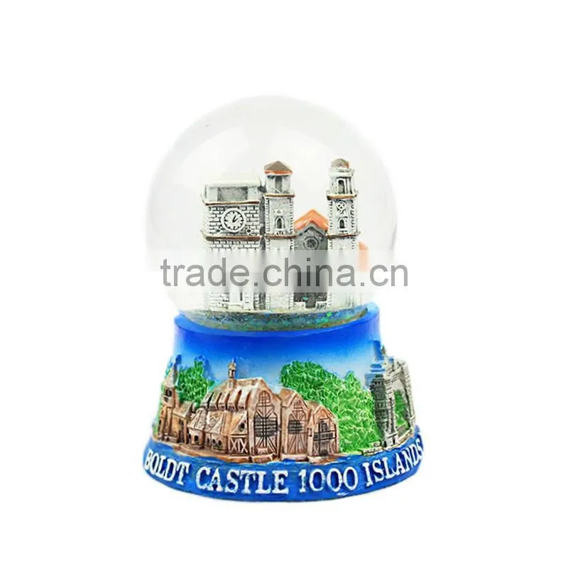 resin souvenir glass snow globe