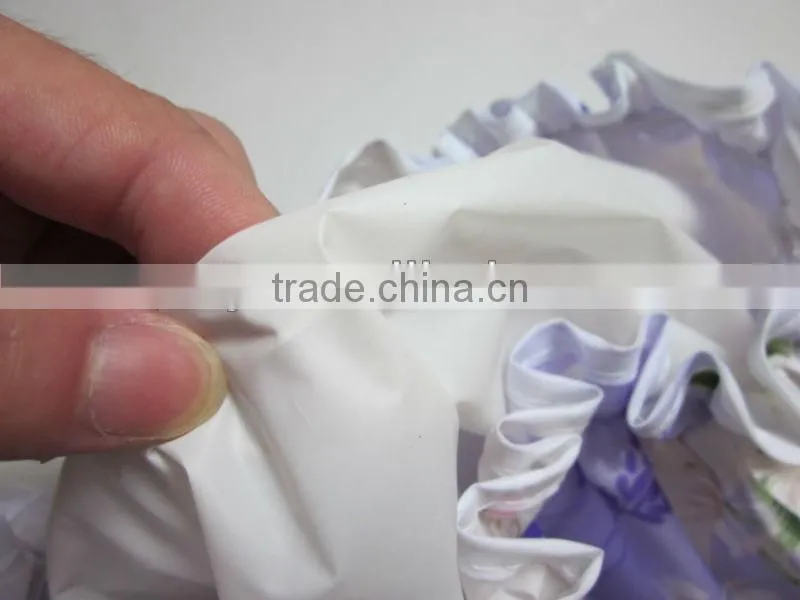 2013 popular Satin shower cap with flower for ladies and children