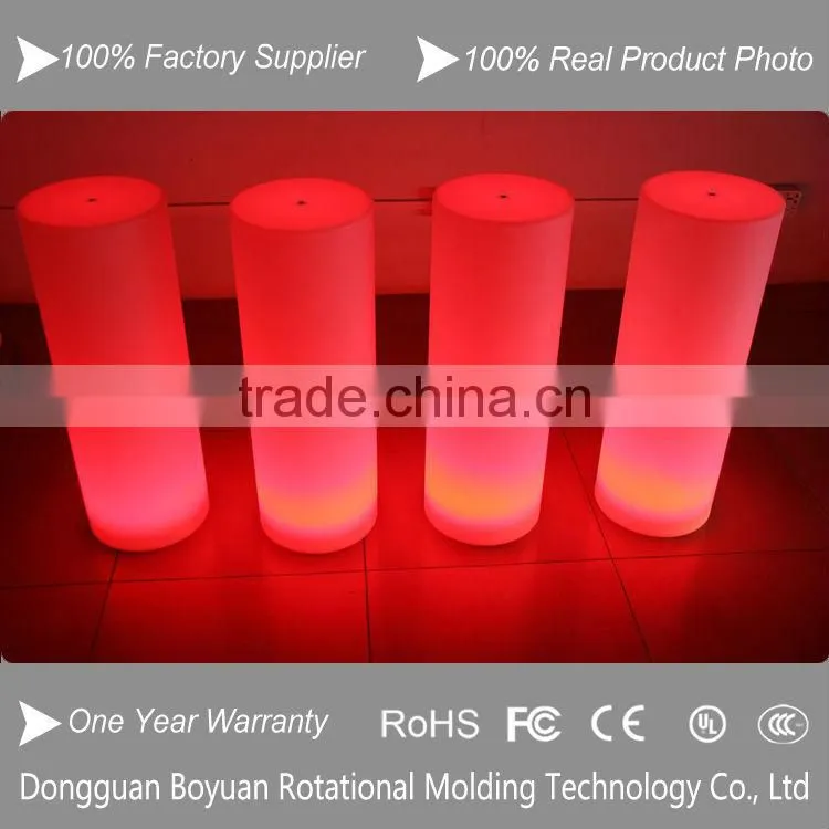 Colorful outdoor and indoor inflatable light cylinder with led,inflatable column with led light