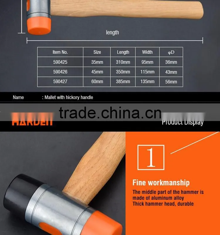 Professional Aluminium Head 310mm Two Way Hammer With Hichory Handle