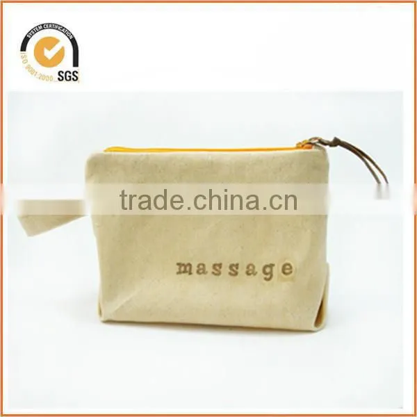 Waxed Canvas Cosmetic/Toiletry Zipper Pouch (Red, White and Blue) By Chiqun Dongguan CQ-H02002