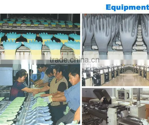 CR 10G seamless T/C liner palm coated latex,crinkle finish,knit wrist with hasp