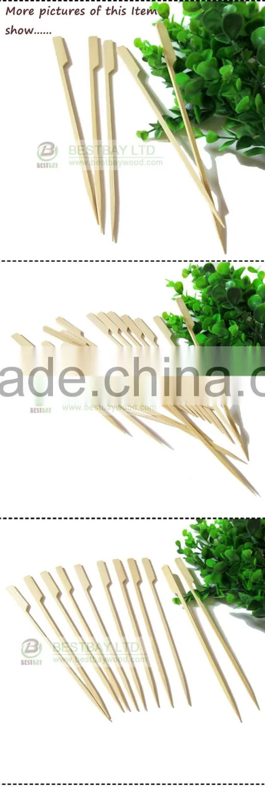 Wholesale square bamboo skewers with logo for BBQ