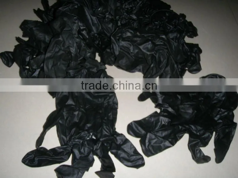 Black Latex Textured Tattoo Gloves--Powder Free