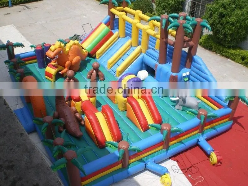 2015 New finished Giant Inflatable Jurassic Park Playground