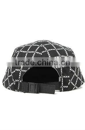 chambray pattern formal custom cheap 5 panel plain hat