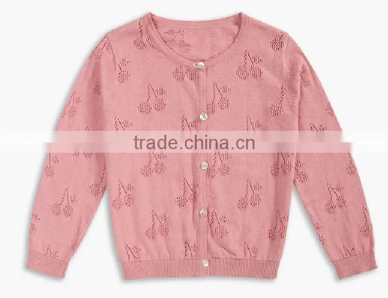 pink berry crocheted pattern infant toddler baby girls cardigan sweater