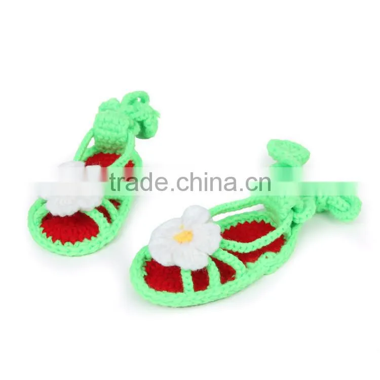 Summer Baby One Flower High Quality Crochet Shoes for Children