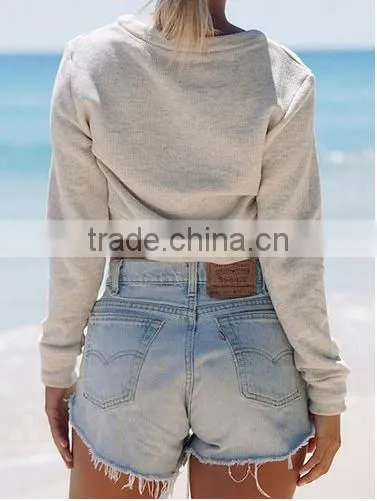Women's Cotton Caftans Drawstring Hoodie Hooded Neck Fit Crop Top