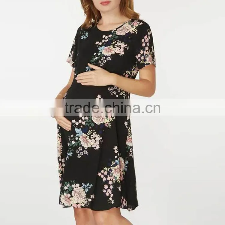 Oriental Floral Tea Maternity Dress Clothes Manufacturers