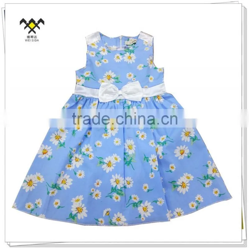 high quality new designs kids sunflower fashion fancy dress