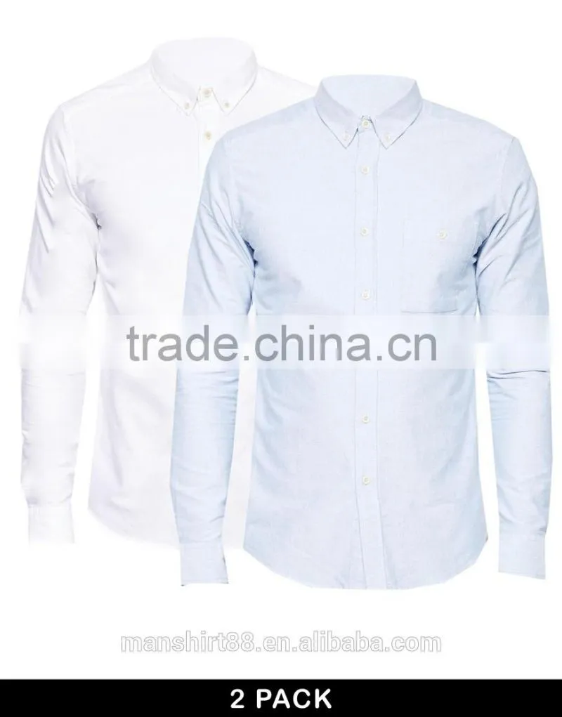 2016 wholesale classic design button down collar breathable oxford shirts for men