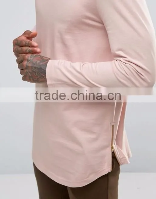 Guangzhou Shandao OEM Wholesaler Casual Summer Plain Dyed 200g 80% Cotton 20% Polyester Custom Long T Shirts