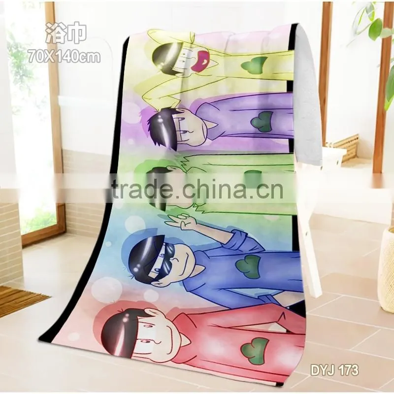 Wholesale Cosplay Japanese Cute Cartoon Pattern AOsomatsu-san nime Bath Towel