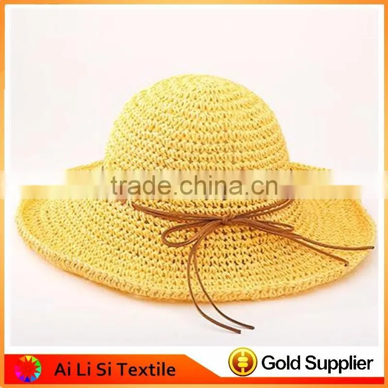 Floppy Straw Hats With Wide Brim,Natural Crochet Straw Hats For Girls,Wholesale Fashion Beach Cap Sun Hat Summer Straw Hat