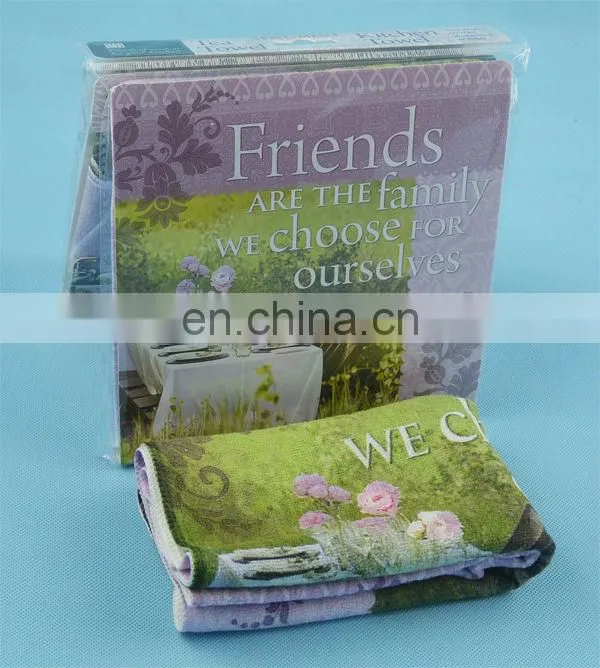 2014 new Microfiber tea towel with custom logo and printing