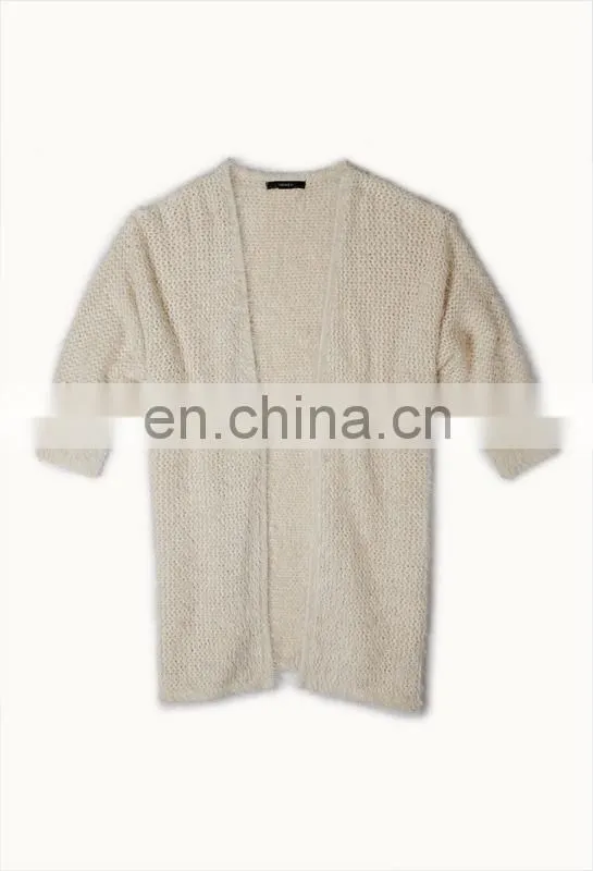 Beige china garment factory long sleeve sweater and cardigans women 2013