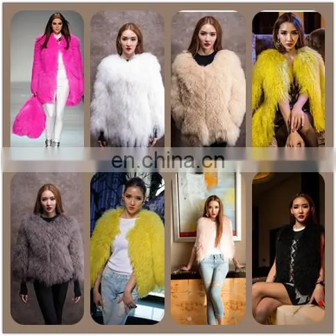 knitted mink fur tube cape for women