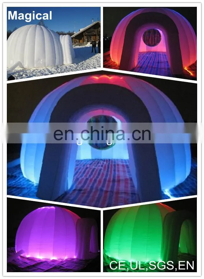 oxford nylon inflatable lawn event tent with LED for night club party