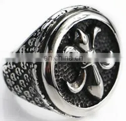 2014 fashion stainless steel rings with pattern design