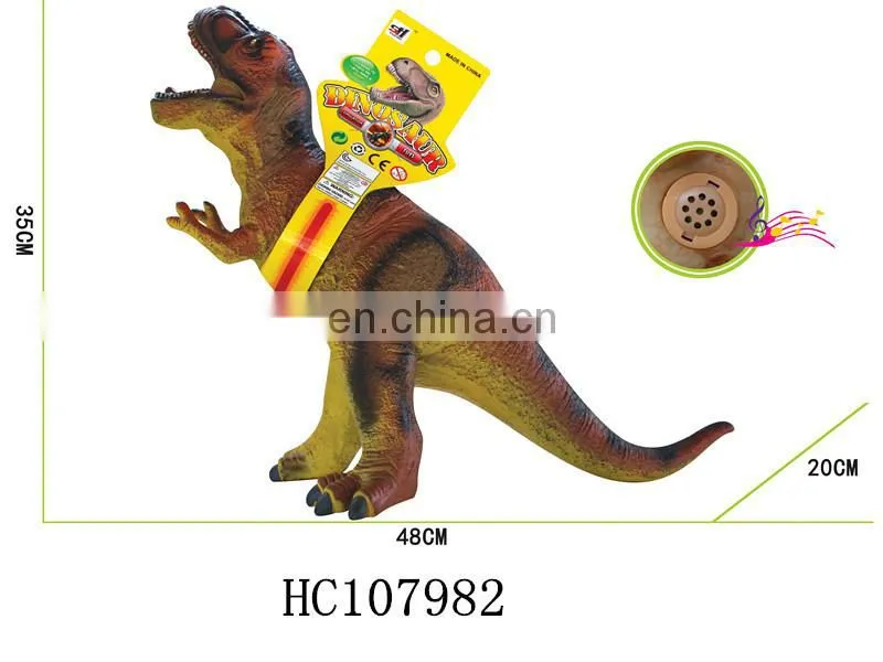 B/O Educational rubber 3D simulation dinosaur model for kids