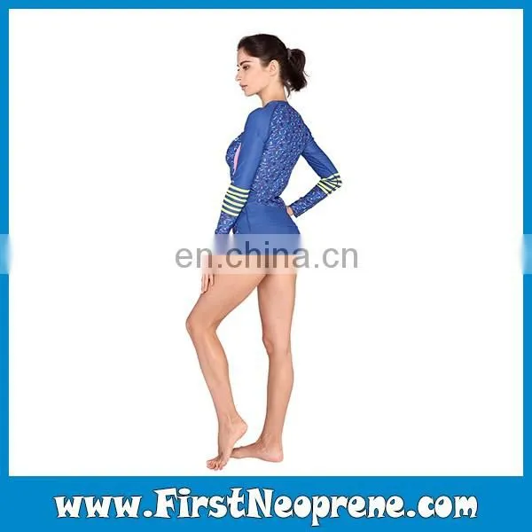Swimming Suit With Sublimation Printing Rashguard Long Sleeve