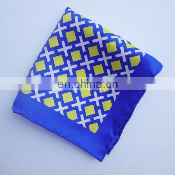 Hand Rolled 100% Silk Pocket Square Custom Design