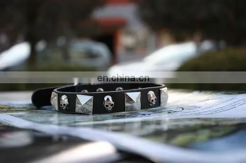 Genuine leather country western dog collar