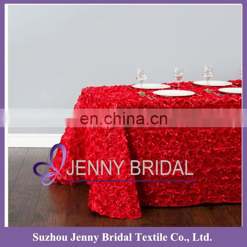 TC031Z rosette satin table cloth new design table cloth purple table cloth