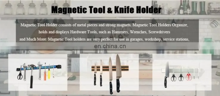 Customized Strong Aluminum magnetic knife holder/ block/strip for hot sale