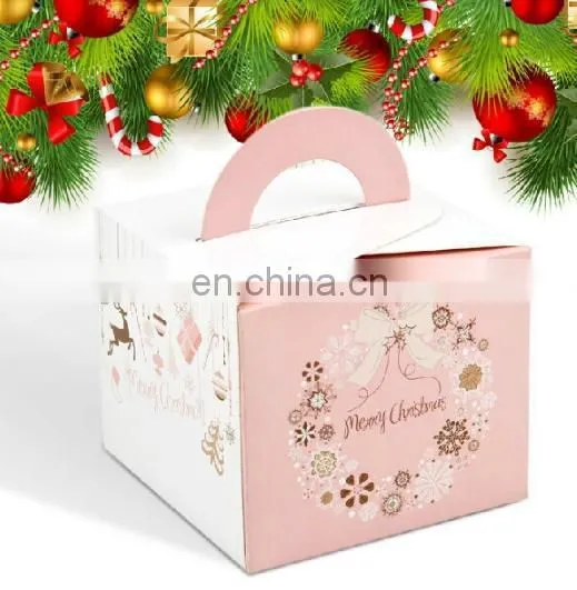 2015 wholesale custom food grade paperboard & christmas paper cake box