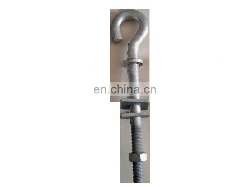 Pole step eye bolt steel power fitting hardware machine double arming bolt