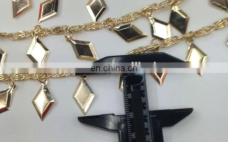 hot sell coin metal chain trimming sew on clothing bags or shoes garment accessories
