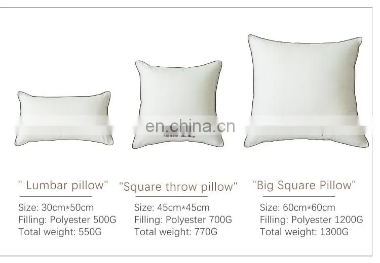 RAWHOUSE square cotton 100 white throw pillow insert cushion insert