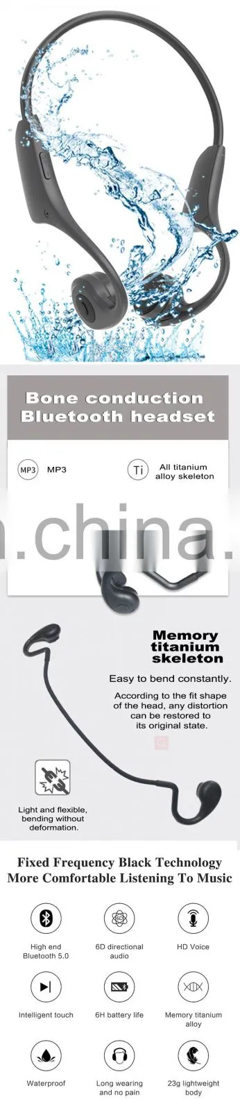 Hampool Best Quality Headphones Sports Wireless Bone Conduction Earphones