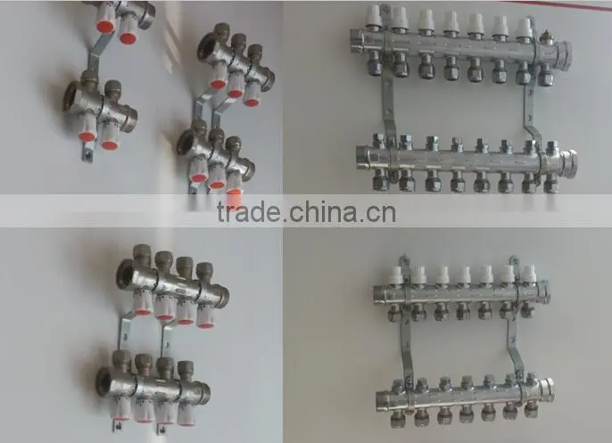 Floor Heating 2 to 6 Ways Manual Brass Water Manifold distribution