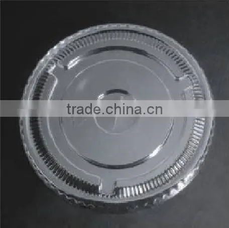 China made factory directly high transparency and durability flat PET cup lid wit 98mm diameter