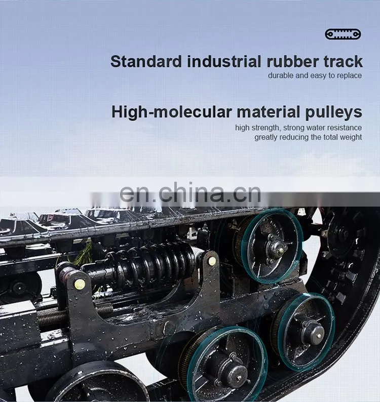 Big power provide 380V generator supply rubber track robot platform tracked robot chassis underwater robot chassis
