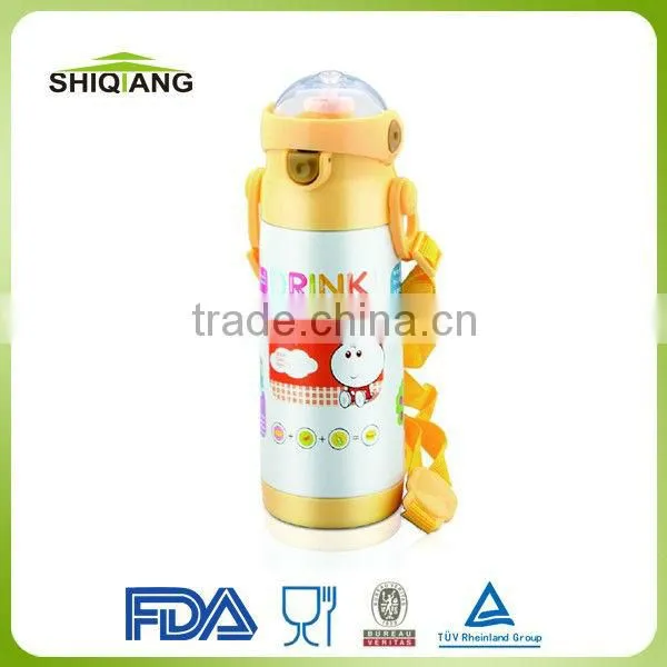 Children straps thermos bottle with various spray painting,BL-1042