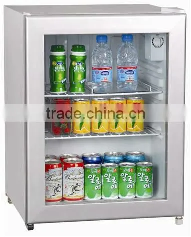 Glass door upright refrigerated display mini showcase price
