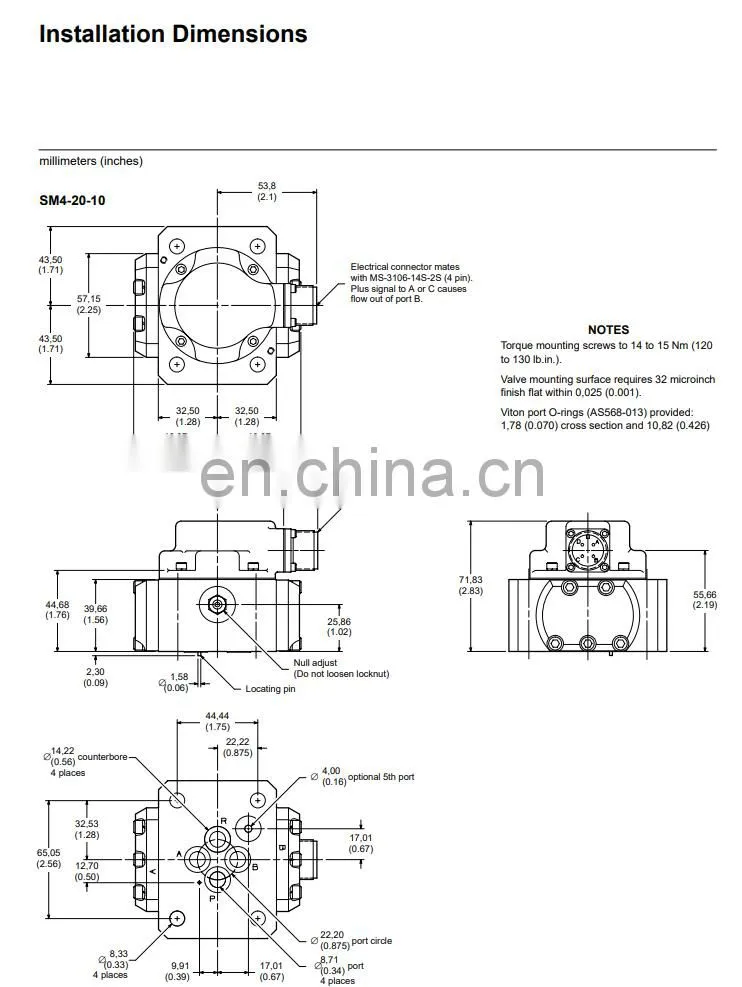 Eaton SM4-15(10)38-80/40-10 hydraulic proportional servo valves