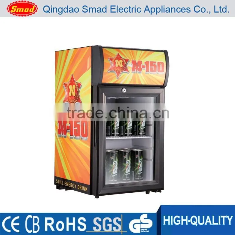 Supermarket direct cooling vertical mini display fridge showcase