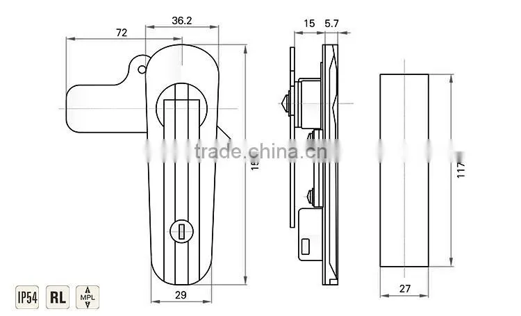 Safety Cabinet panel lock for cubicle