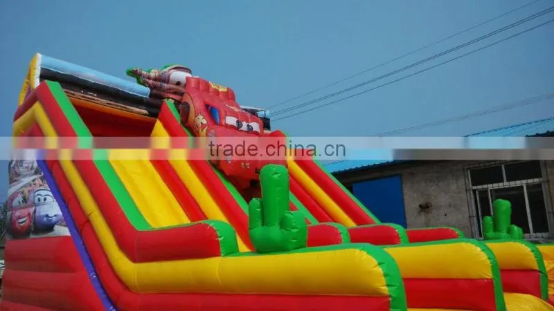 Car Inflatable Bounce House With car theme Inflatable Water Slide