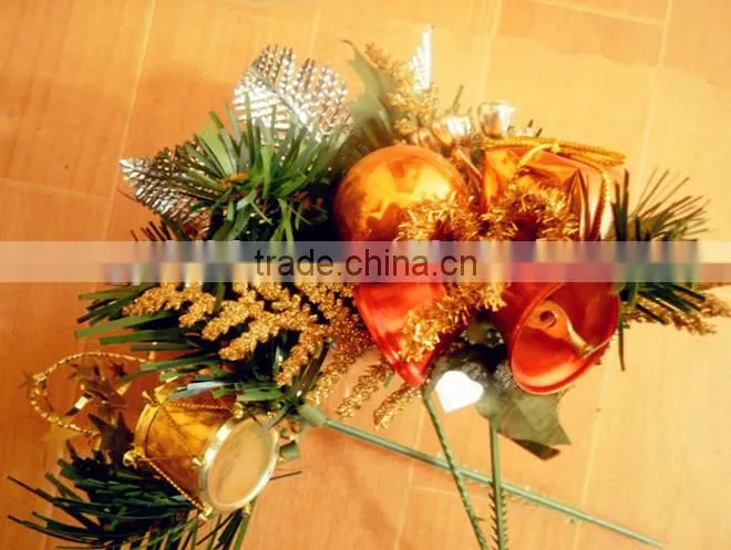 Green decorative garland and flowers