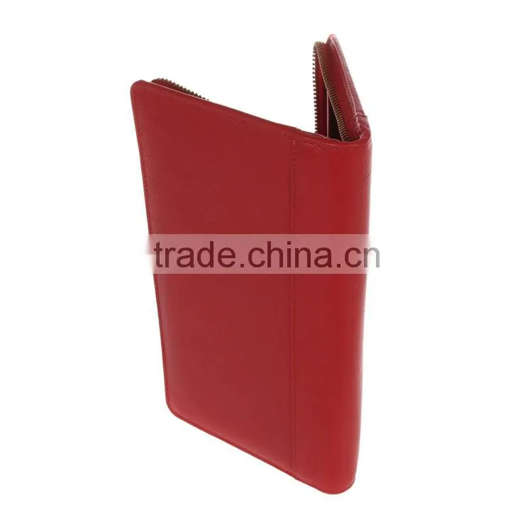 Italian leather passport holder with card slots slim travel passport holder