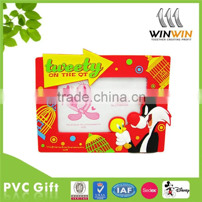 Personalized high quality 3D Cute Bear PVC Photo Frame/Picture Frame