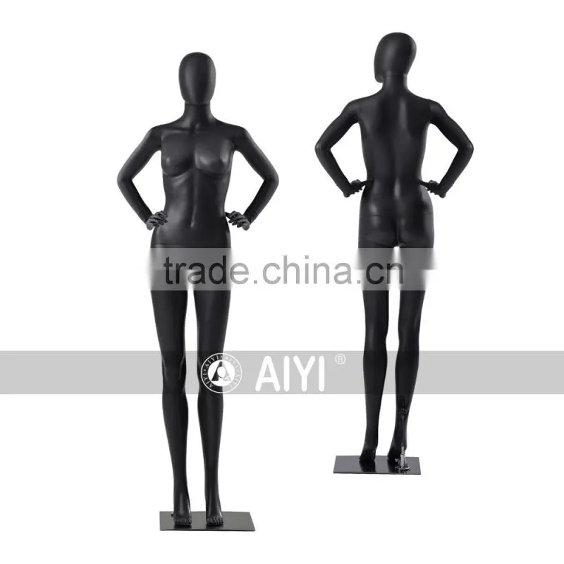 Fashion display female popular model with egg head